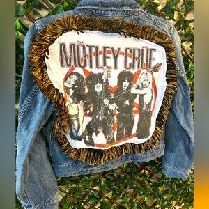 UPCYCLED one of a kind, MOTLEY CRUE Music Denim Jacket